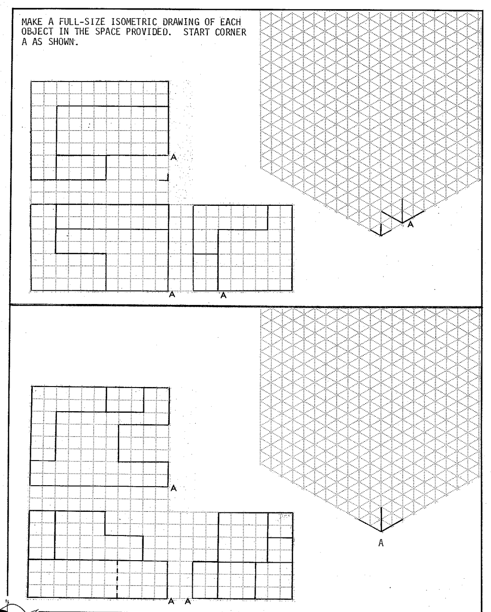 Solved MAKE A FULL SIZE ISOMETRIC DRAWING OF EACH OBJECT IN Chegg