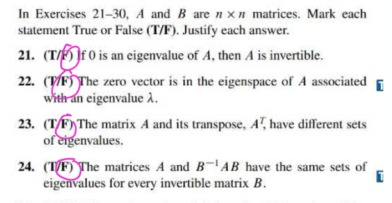 Solved In Exercises A And B Are N Xn Matrices Mark Chegg