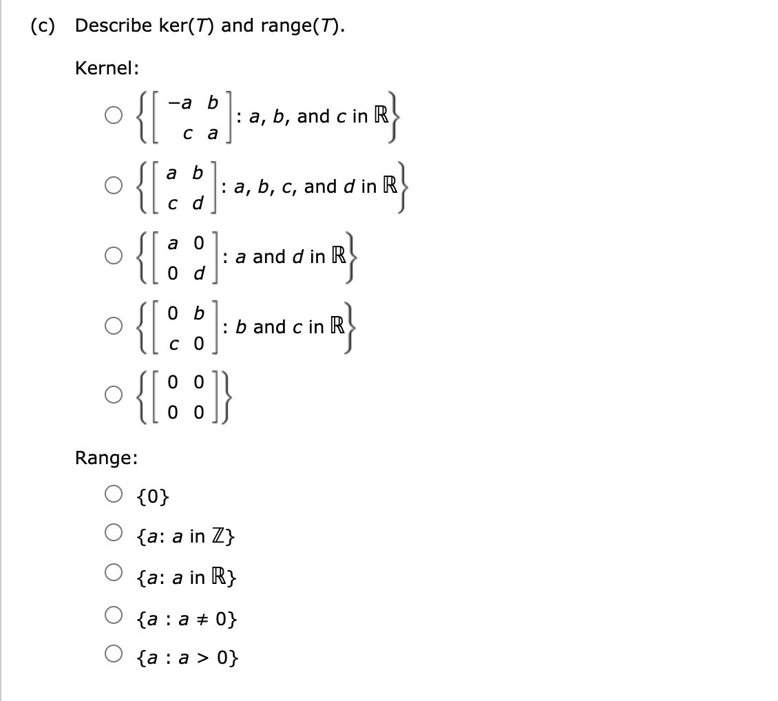 Solved Let T M22 R Be The Linear Transformation Defined By Chegg