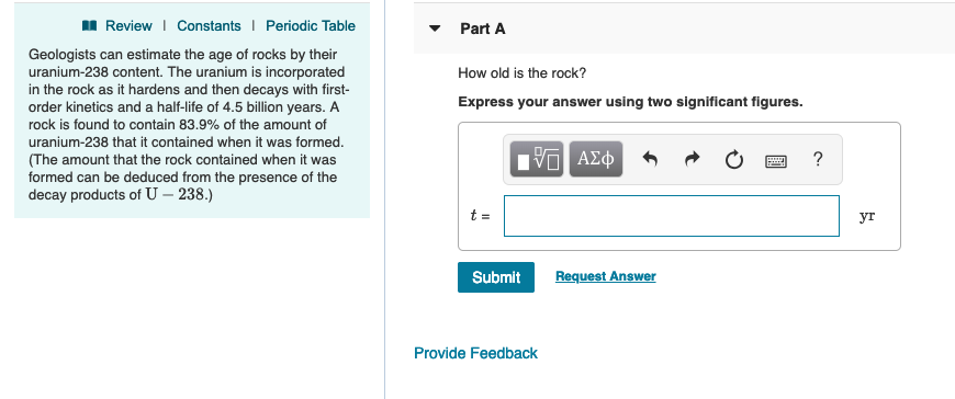 Solved I Reviewi Constants Periodic Table Part A Geologists Chegg