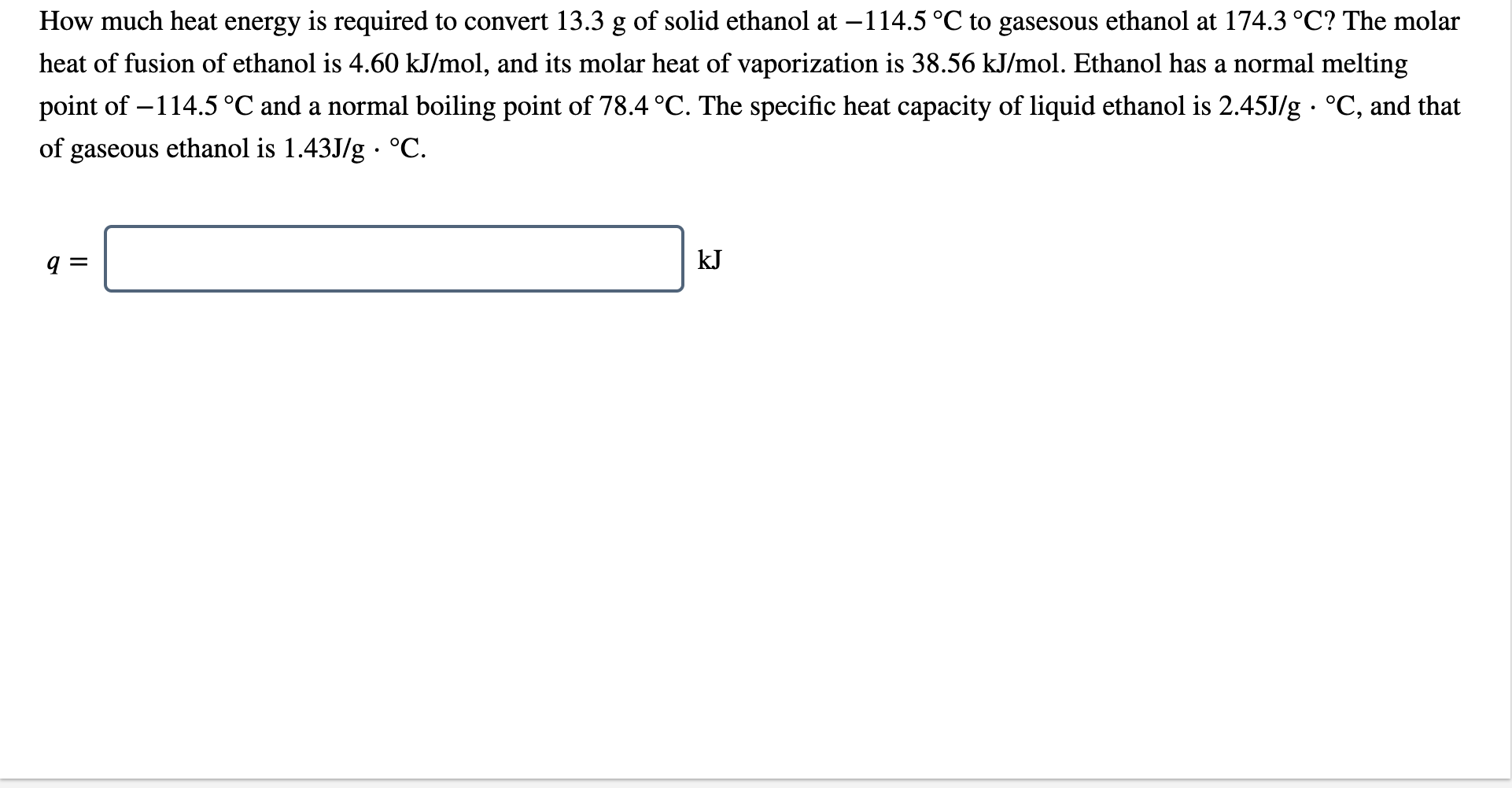 Solved How Much Heat Energy Is Required To Convert 13 3 G Of Chegg