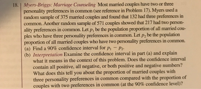 Personality test for married couples