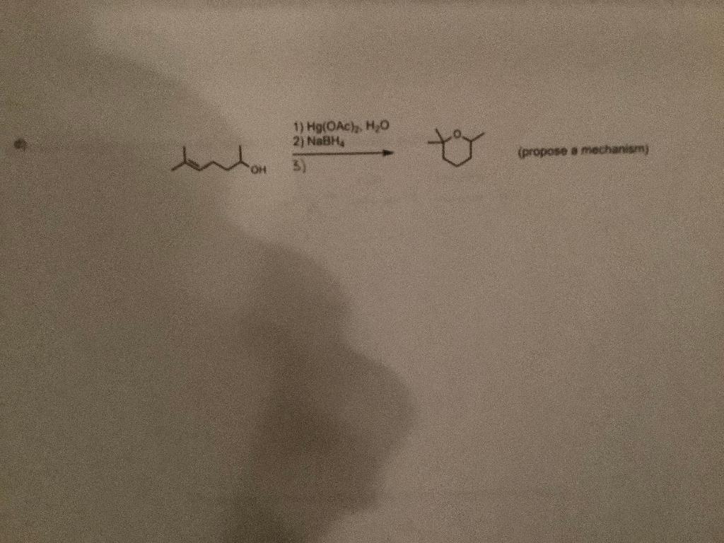 Solved Hg Oac H O Nabh Propose A Mochanism Chegg
