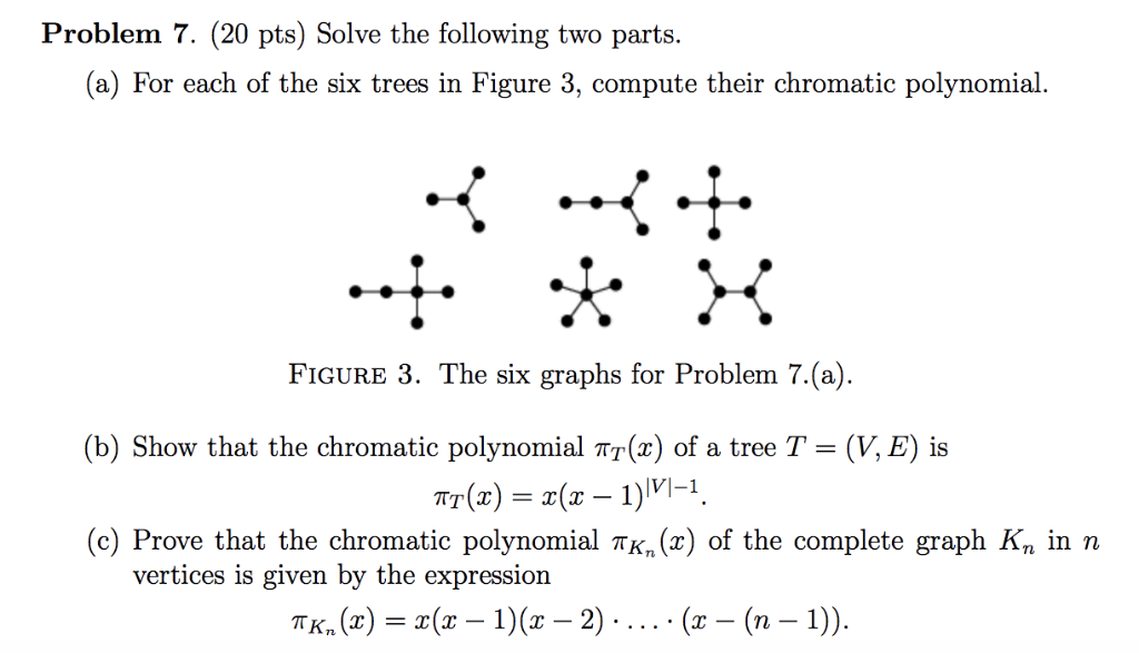 Solved Problem 7 20 Pts Solve The Following Two Parts Chegg