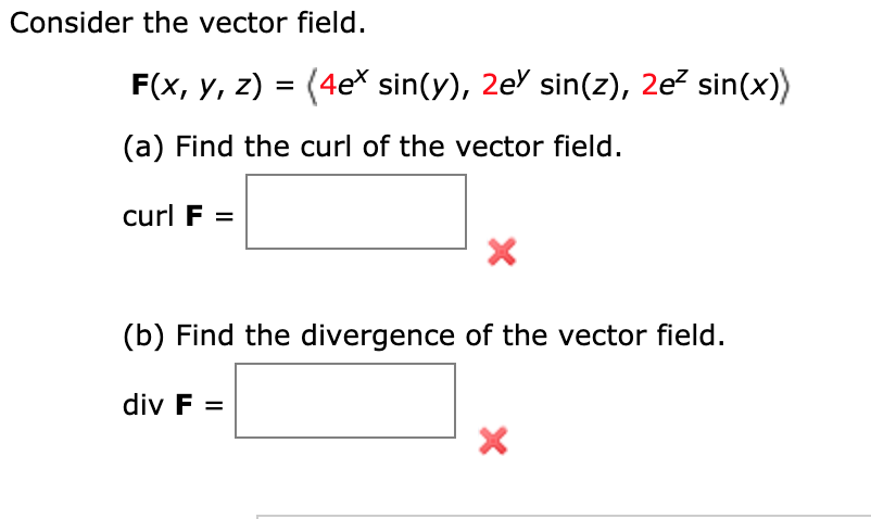 Solved Consider The Vector Field F X Y Z Ex Chegg