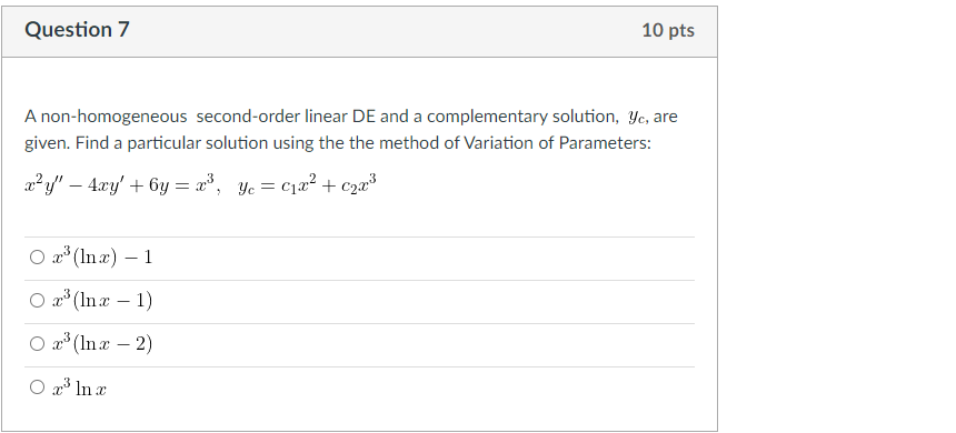 Solved A Non Homogeneous Second Order Linear De And A Chegg