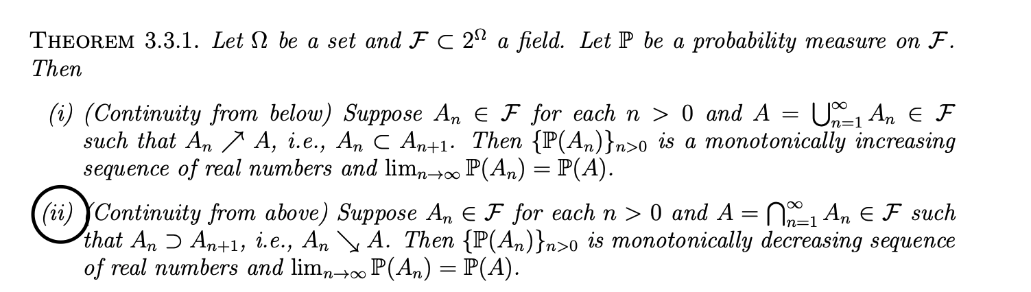 Solved Use Continuity From Above To Show That Convergence Chegg