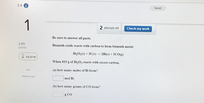 Solved 34 6 Saved 5 2 Attempts Left Check My Work Be Sure To Chegg