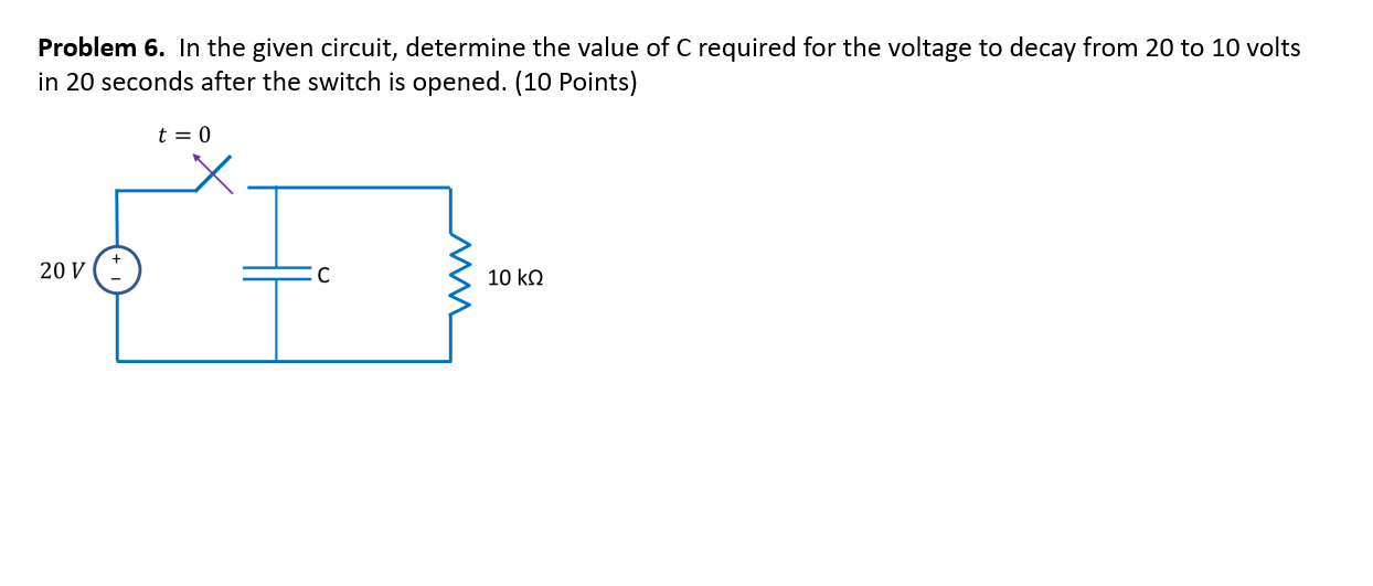 Solved Problem 6 In The Given Circuit Determine The Value Chegg