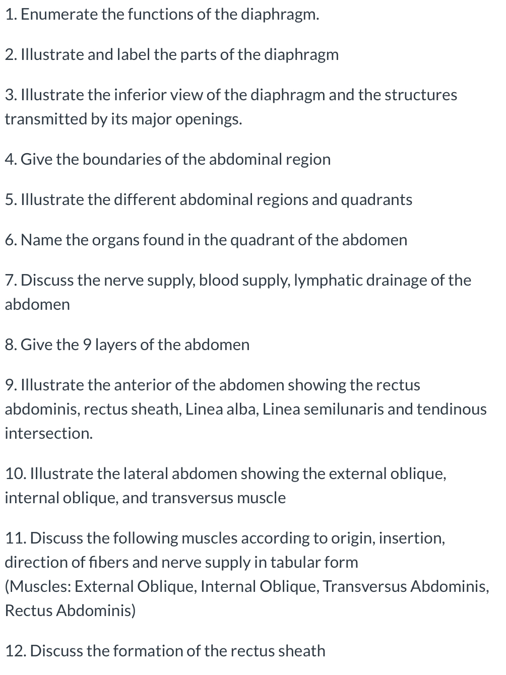 Solved 1 Enumerate The Functions Of The Diaphragm 2 Chegg