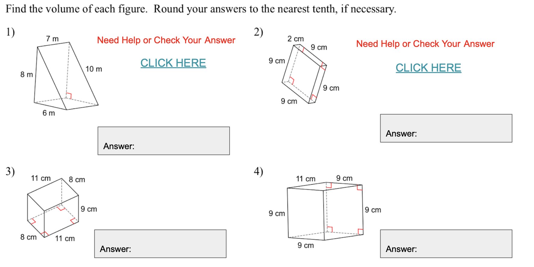 Solved Find The Volume Of Each Figure Round Your Answers To Chegg