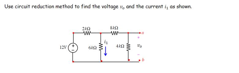 Solved Use Circuit Reduction Method To Find The Voltage Vo Chegg