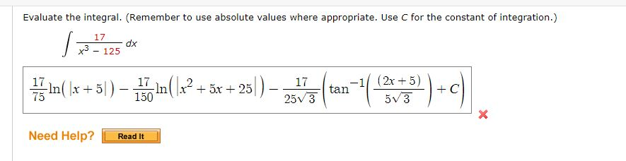 Solved Evaluate The Integral Remember To Use Absolute Chegg