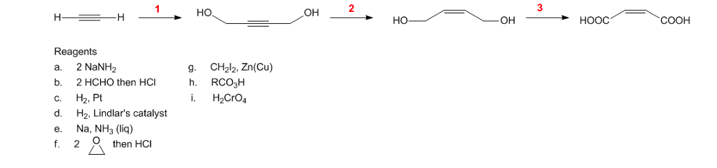 Solved Select Reagents From The Table To Carry Out Each Step Chegg