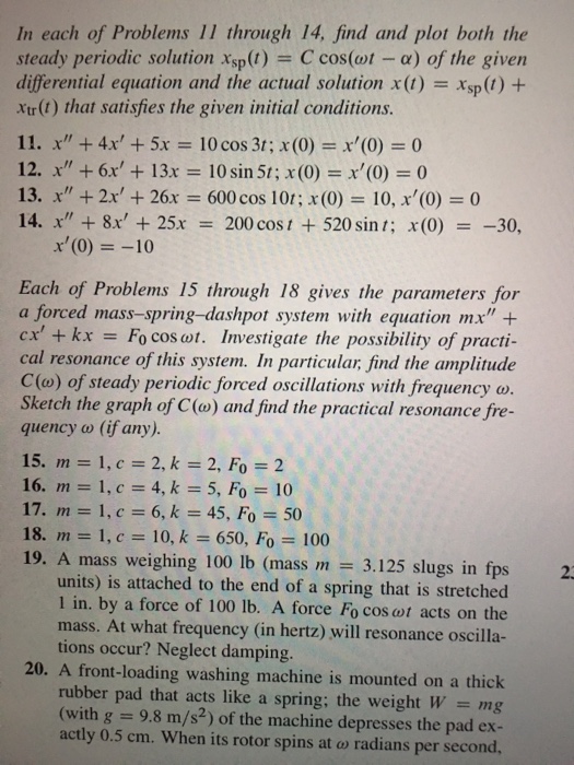 Solved Only Need To Solve In Each Of Problems Through Chegg