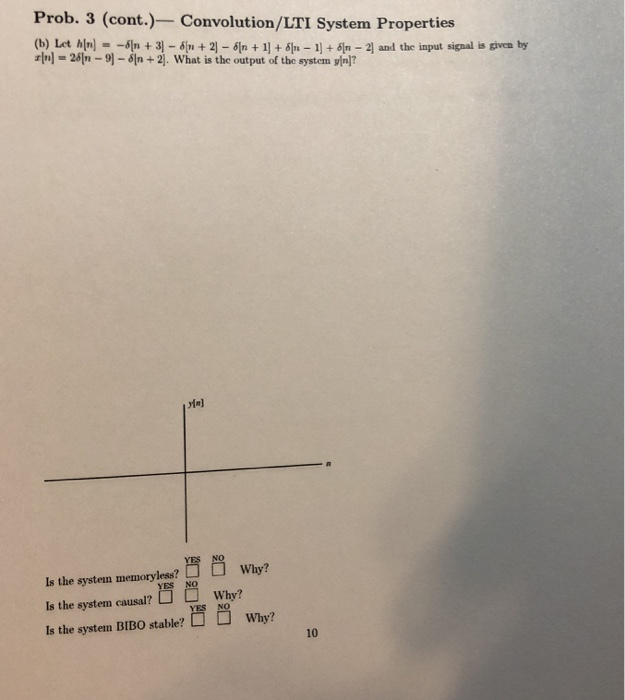 Solved Prob Convolution Lti System Properties An Lti Chegg