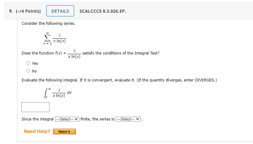 Solved Consider The Following Series N 2nln N 3 Does The Chegg