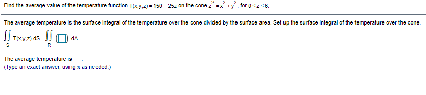 Solved Find The Average Value Of The Temperature Function Chegg