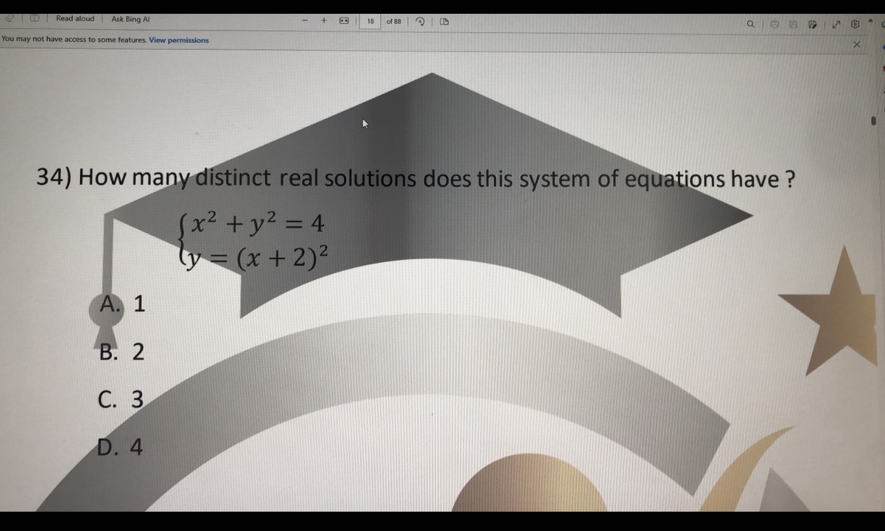 Solved How Many Distinct Real Solutions Does This System Of Chegg