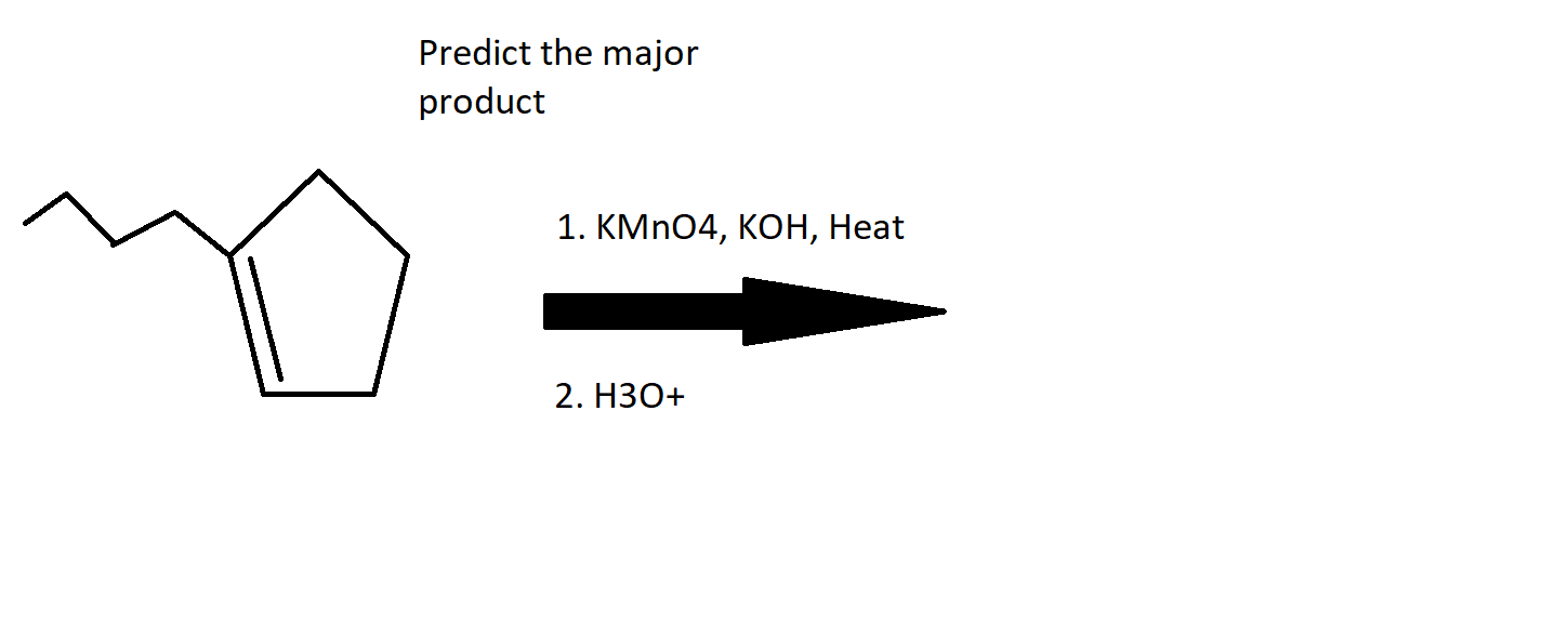 Solved Predict The Major Product 1 KMnO4 KOH Heat 2 H3O Chegg