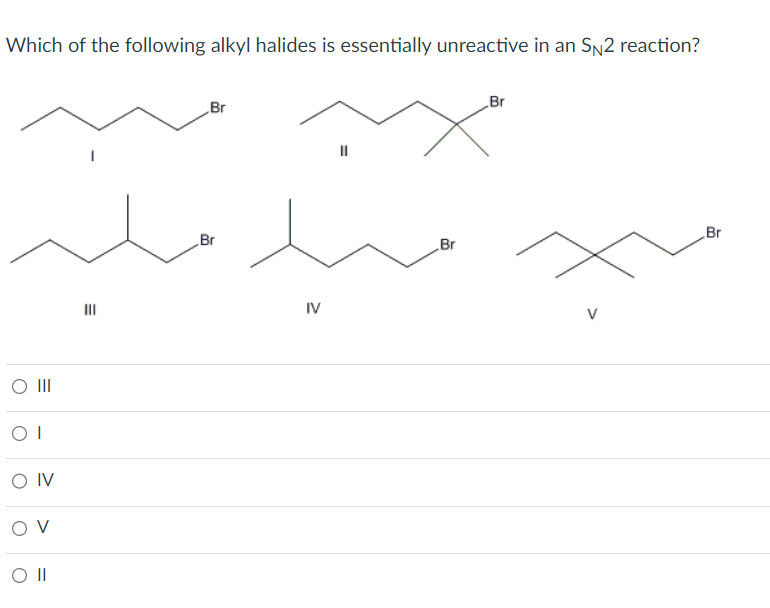 Solved Which Of The Following Alkyl Halides Is Essentially Chegg