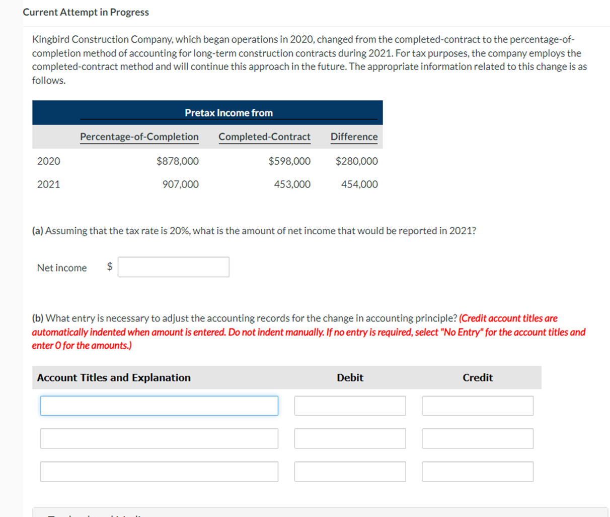 Solved Kingbird Construction Company Which Began Operations Chegg