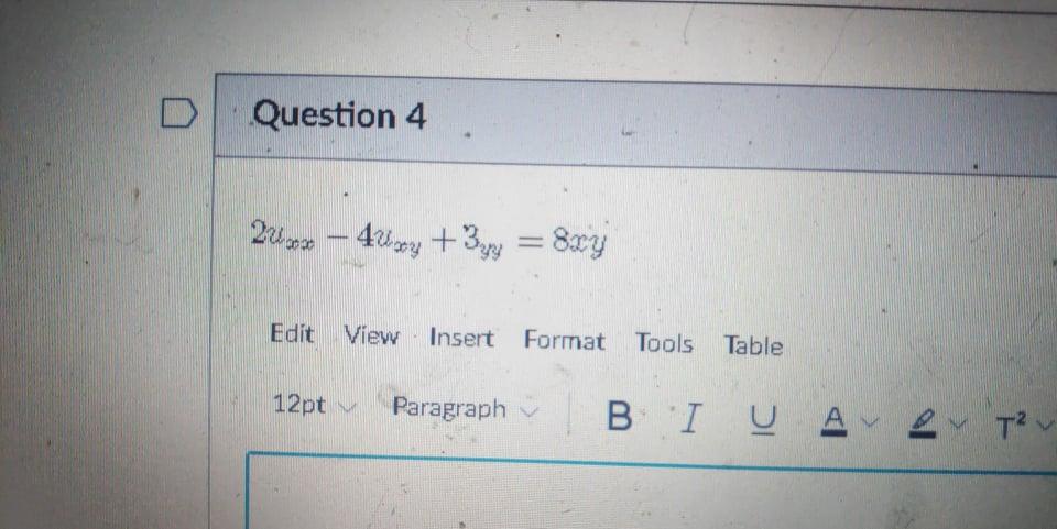 Solved D Situation Classify The Following Pdes As Either Chegg