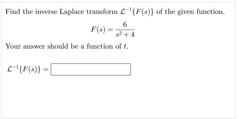 Solved Find The Inverse Laplace Transform L F S Of The Chegg