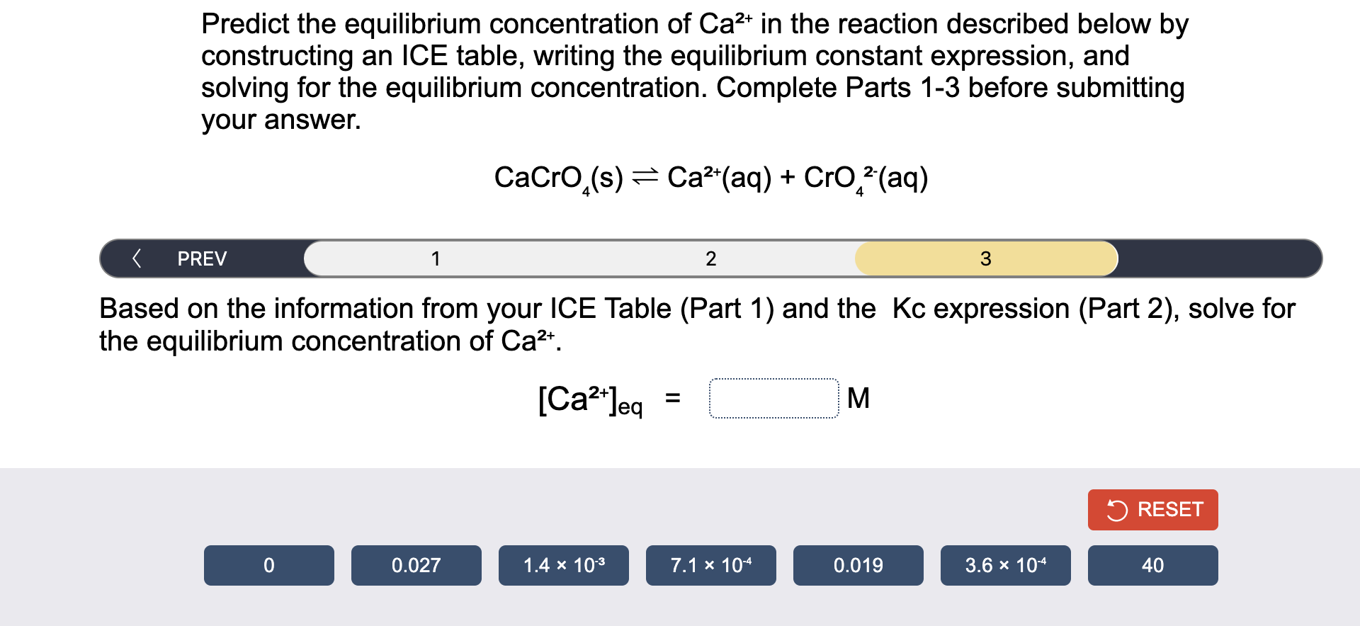 Solved Predict The Equilibrium Concentration Of Ca2 In The Chegg