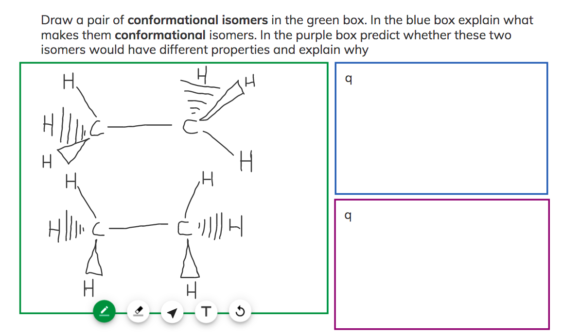 Solved Draw A Pair Of Conformational Isomers In The Green Chegg