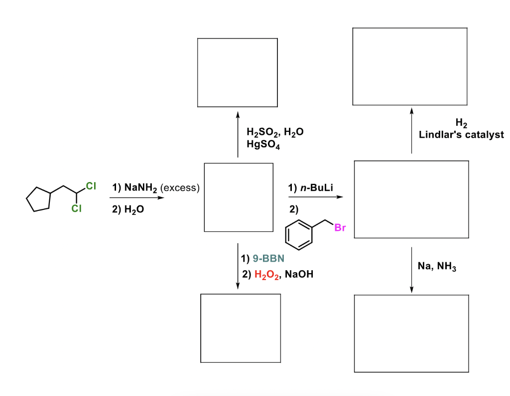 Solved H2SO2 H20 HgSO4 H2 Lindlar S Catalyst CI 1 N Buli Chegg