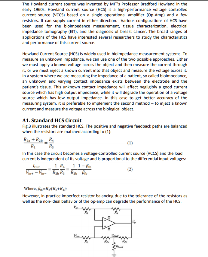 Solved A Howland Current Source In Some Applications We Chegg