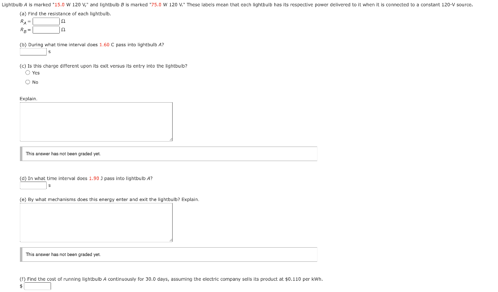Solved Lightbulb A Is Marked 15 0 W 120 V And Lightbulb B Chegg