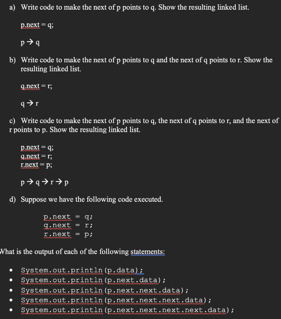 Solved Exercise 1 How Linked Lists Work Suppose We Have Chegg