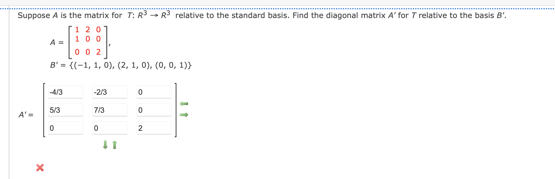 Solved Suppose A Is The Matrix For T R3R3 Relative To The Chegg