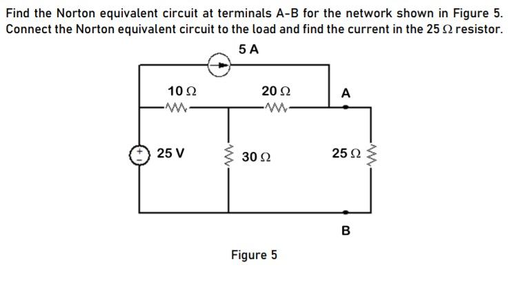 Solved Find The Norton Equivalent Circuit At Terminals A B Chegg