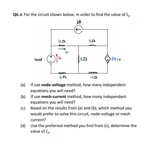 Solved Q For The Circuit Shown Below In Order To Find Chegg