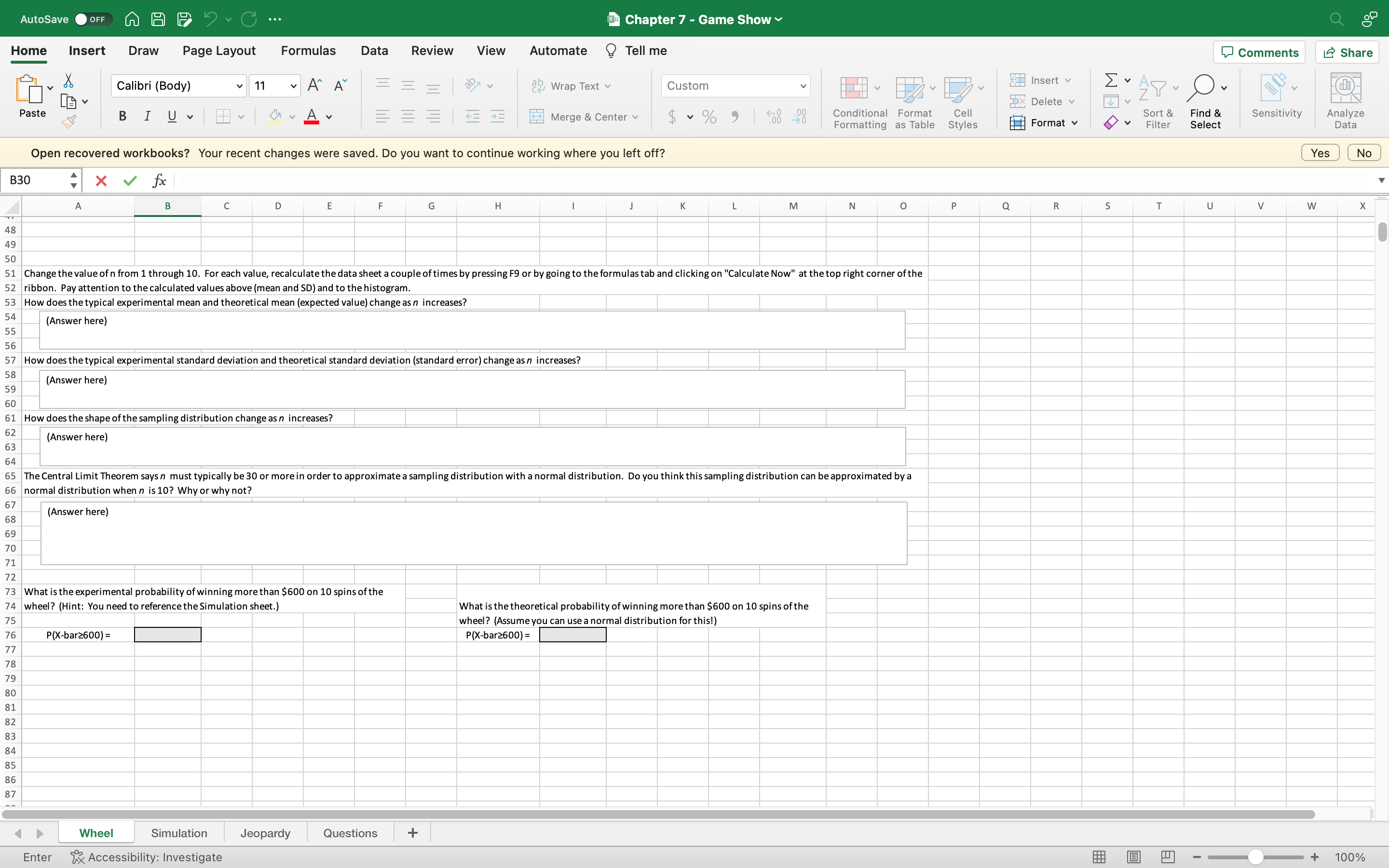 Solved Home Insert Draw Page Layout Formulas Data Review Chegg