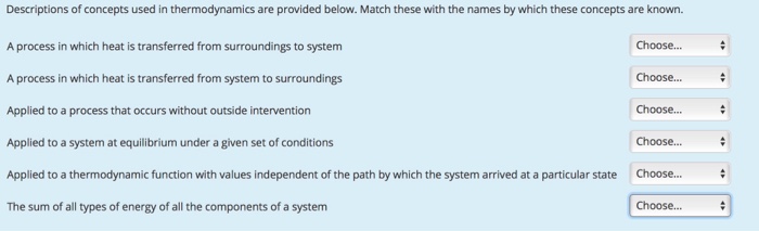 Solved Descriptions Of Concepts Used In Thermodynamics Are Chegg 4736 Hot Sex Picture 9477