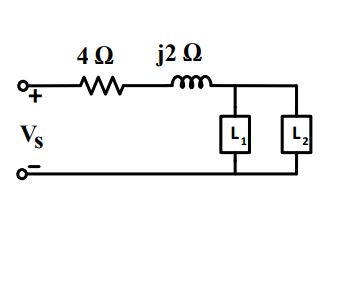 Solved In The Circuit Two Loads Are Connected In Parallel Chegg