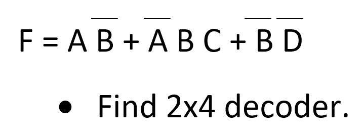 Solved F A B Abc Bd Find X Decoder Chegg