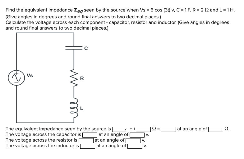 Solved Find The Equivalent Impedance Zeq Seen By The Source Chegg