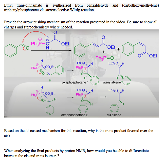 Solved Ethyl Trans Cinnamate Is Synthesized From Chegg