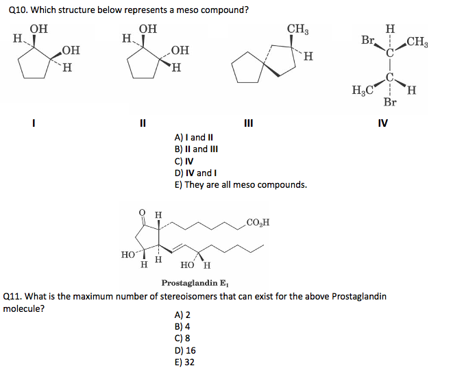 which-structure-below-represents-a-meso-compound-chegg