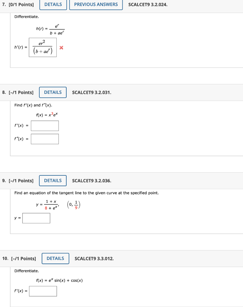 Solved Points Details Previous Answers Scalcet Chegg