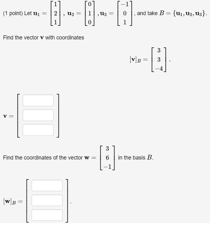 Solved Point Letu U U And Take B U U U Find The Chegg