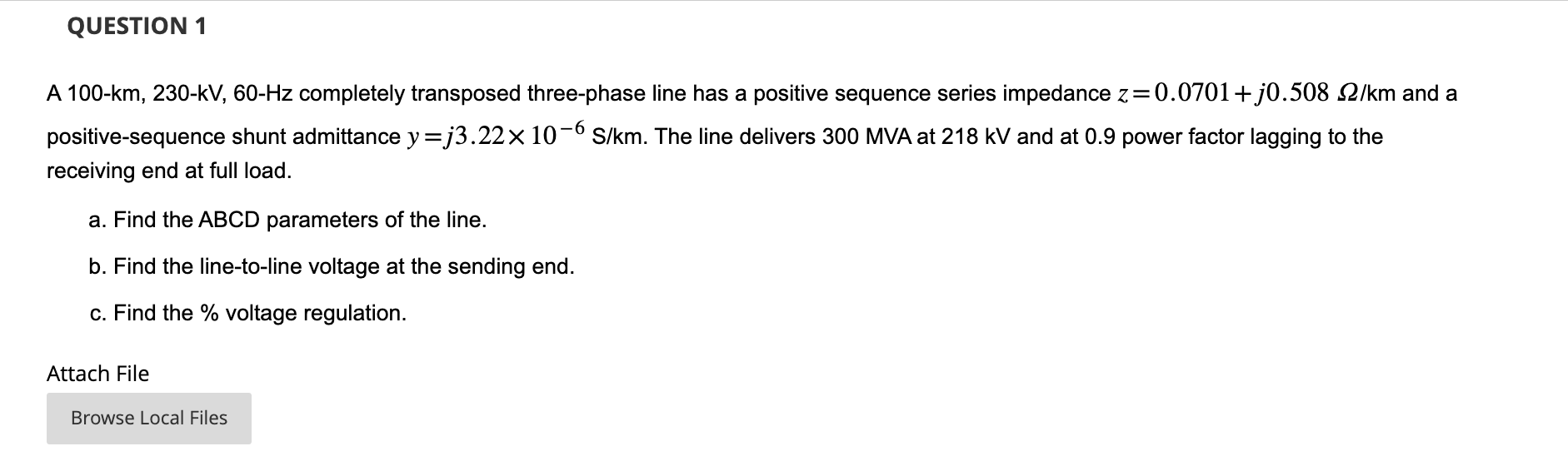 Solved A 100 Km 230 KV 60 Hz Completely Transposed Chegg