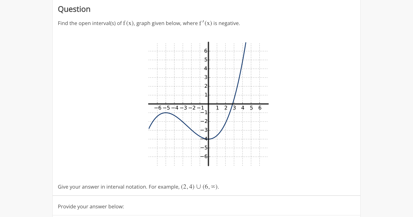 Solved Find The Open Interval S Of F X Graph Given Below Chegg