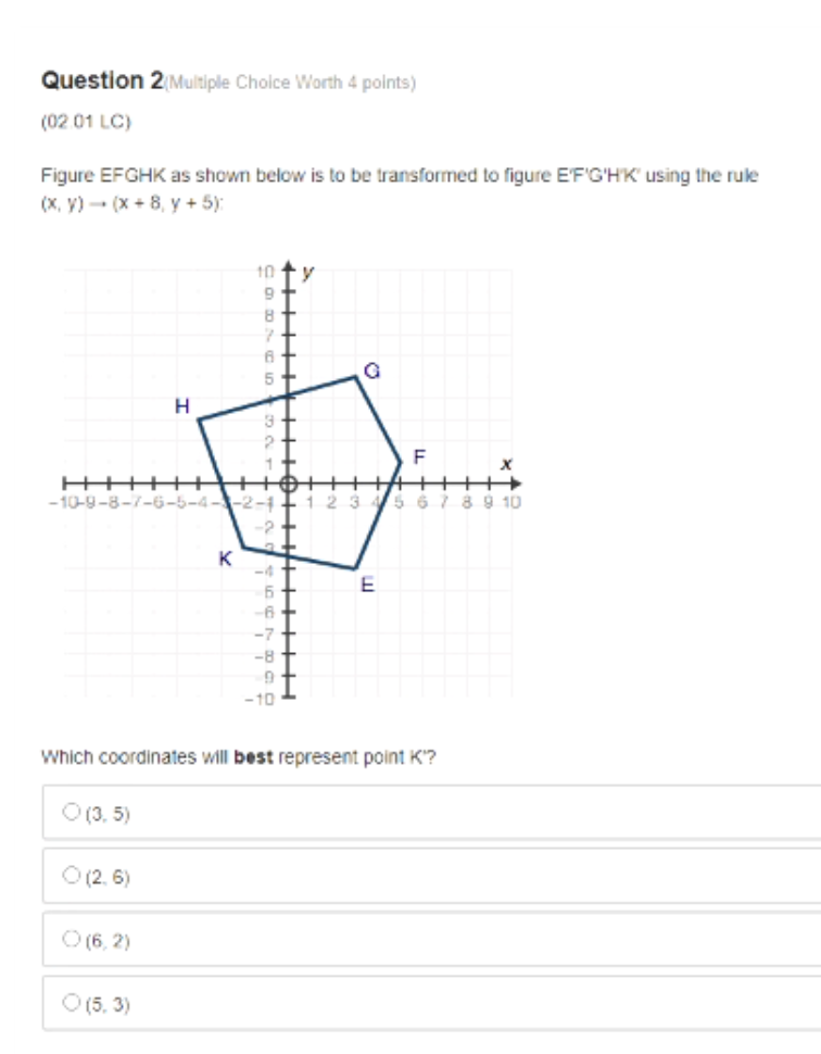 Solved Question Multiple Choice Worth Points Lc Chegg