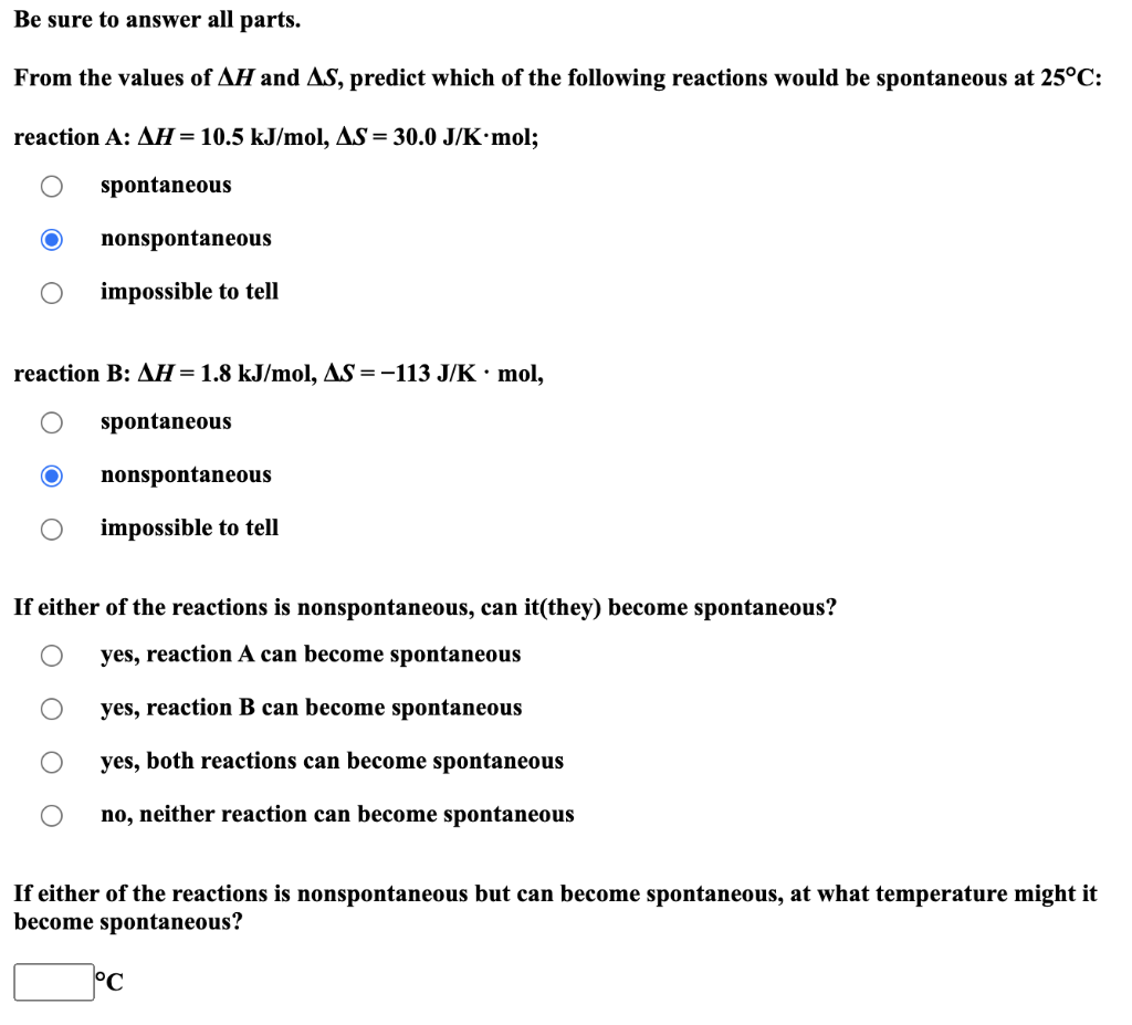 Solved Be sure to answer all parts From the values of ΔH Chegg